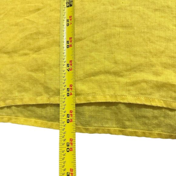Lauren Ralph Lauren Exclusive Linen Shirt Yellow Size Large - Picture 5 of 9